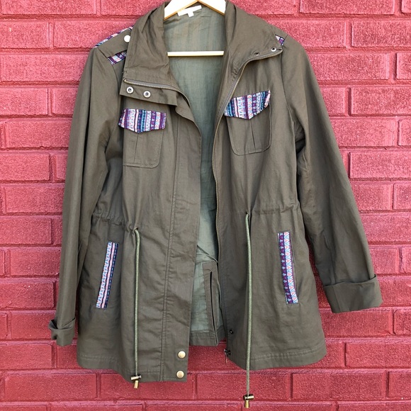 Crescent Jackets & Blazers - { Crescent} Olive Utility Jacket